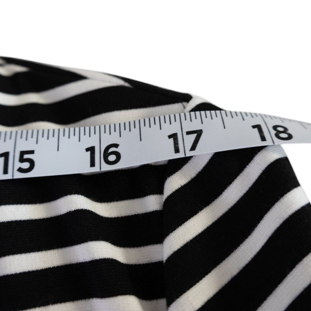 Philosophy Republic Clothing Black and White Striped Women's Blazer / Jacket - Picture 8 of 11